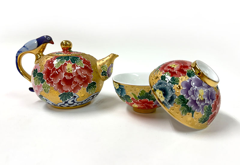 富貴圓滿藍鵲壺組